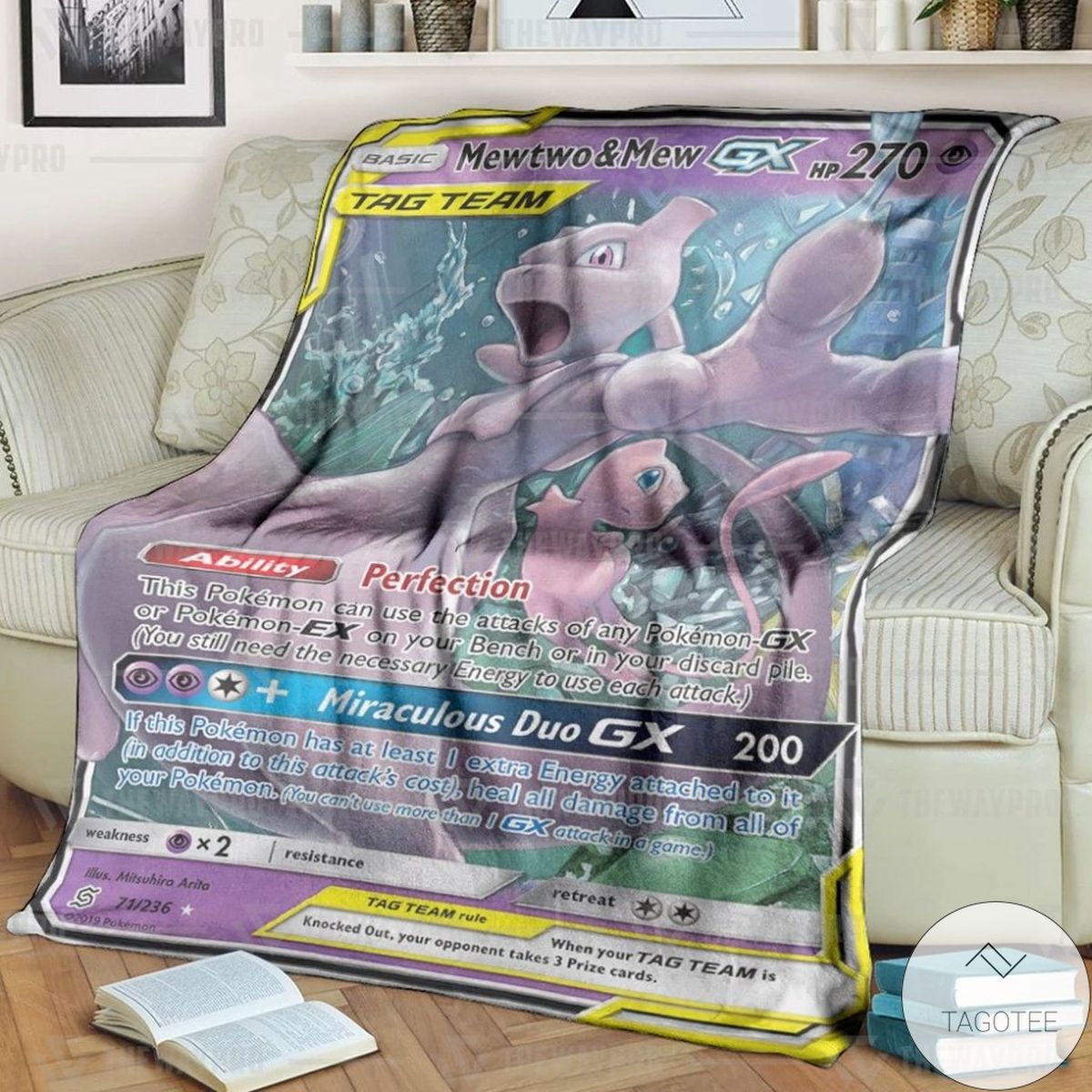 Anime Pokemon Mewtwo Mew Gx Unified Minds Custom Blanket Anime Pokemon Mewtwo Mew Gx Unified Minds Custom Blanket