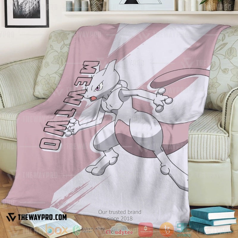 Anime Pokemon Mewtwo Soft Blanket Anime Pokemon Mewtwo Soft Blanket