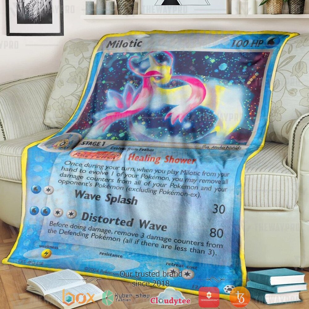 Anime Pokemon Milotic Hidden Legends Soft Blanket Anime Pokemon Milotic Hidden Legends Soft Blanket