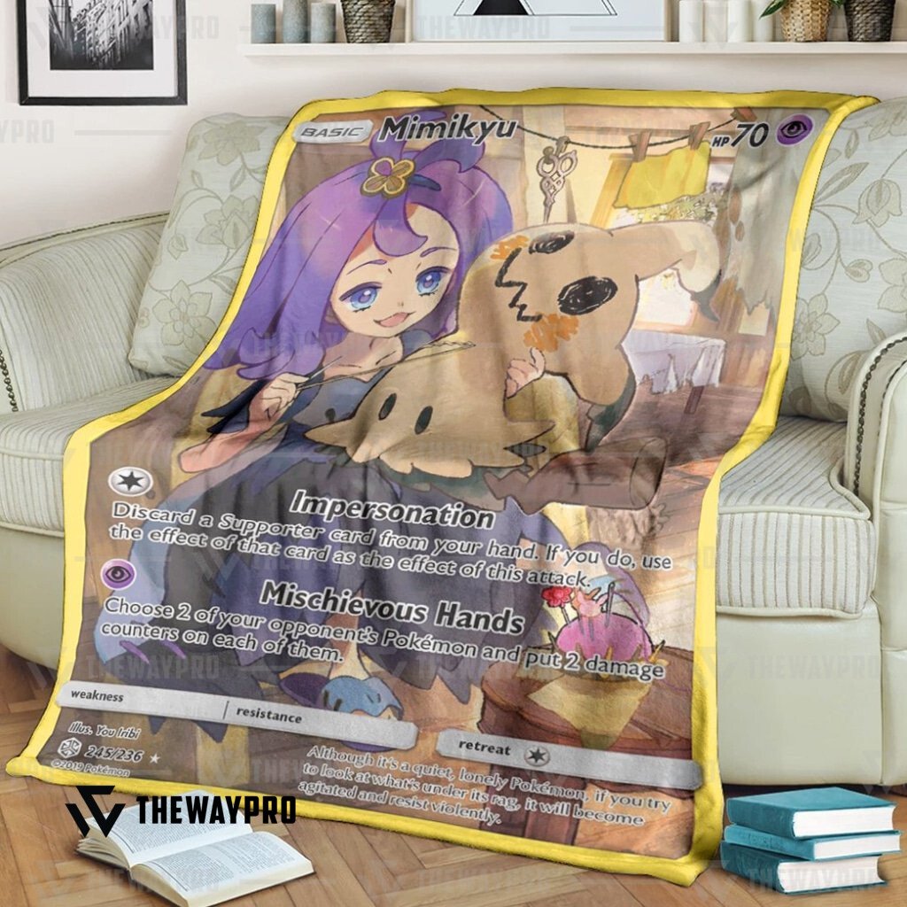 Anime Pokemon Mimikyu Cosmic Eclipse Custom Soft Blanket 2 Anime Pokemon Mimikyu Cosmic Eclipse Custom Soft Blanket 2