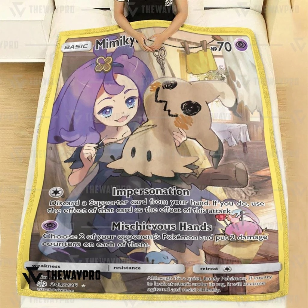 Anime Pokemon Mimikyu Cosmic Eclipse Custom Soft Blanket Anime Pokemon Mimikyu Cosmic Eclipse Custom Soft Blanket