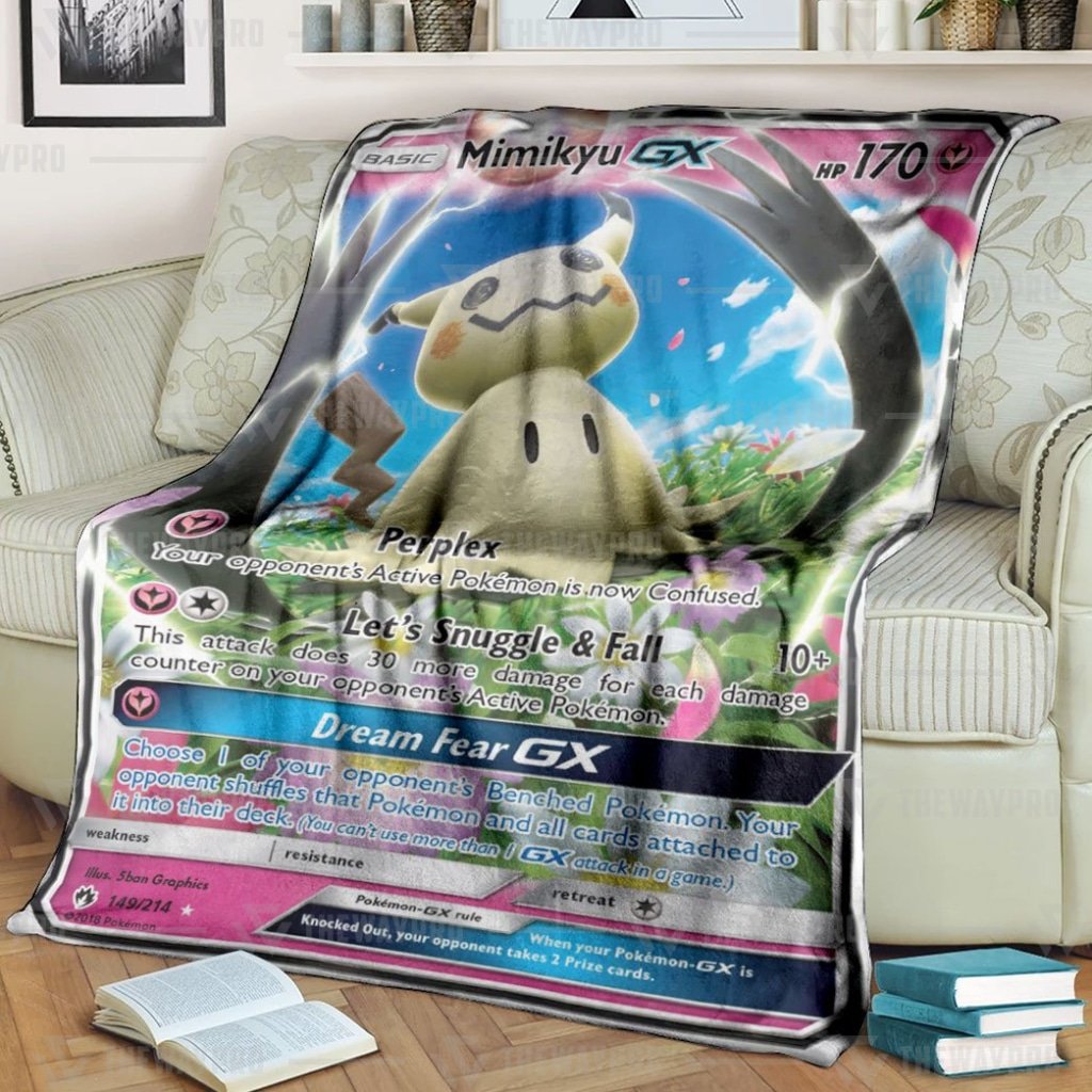 Anime Pokemon Mimikyu Gx Custom Blanket And Quilt Anime Pokemon Mimikyu Gx Custom Blanket And Quilt