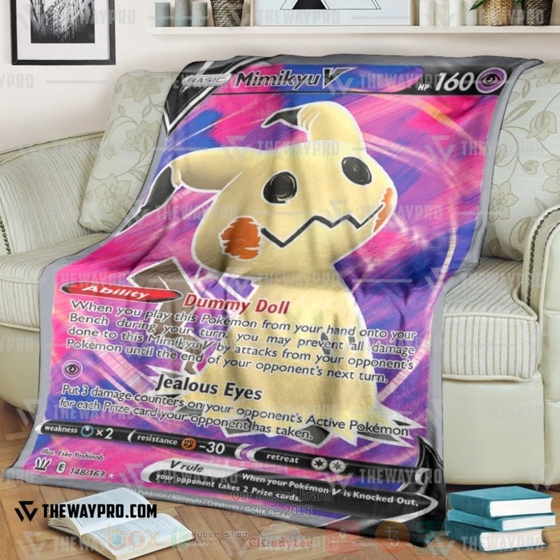 Anime Pokemon Mimikyu V Battle Styles Blanket 2 Anime Pokemon Mimikyu V Battle Styles Blanket 2