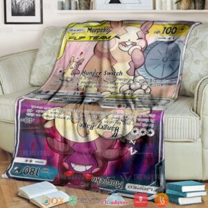 Anime Pokemon Morpeko Flip Team Soft Blanket