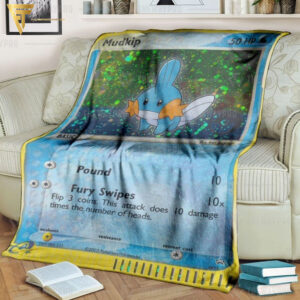Anime Pokemon Mudkip Holo Full Printing Blanket