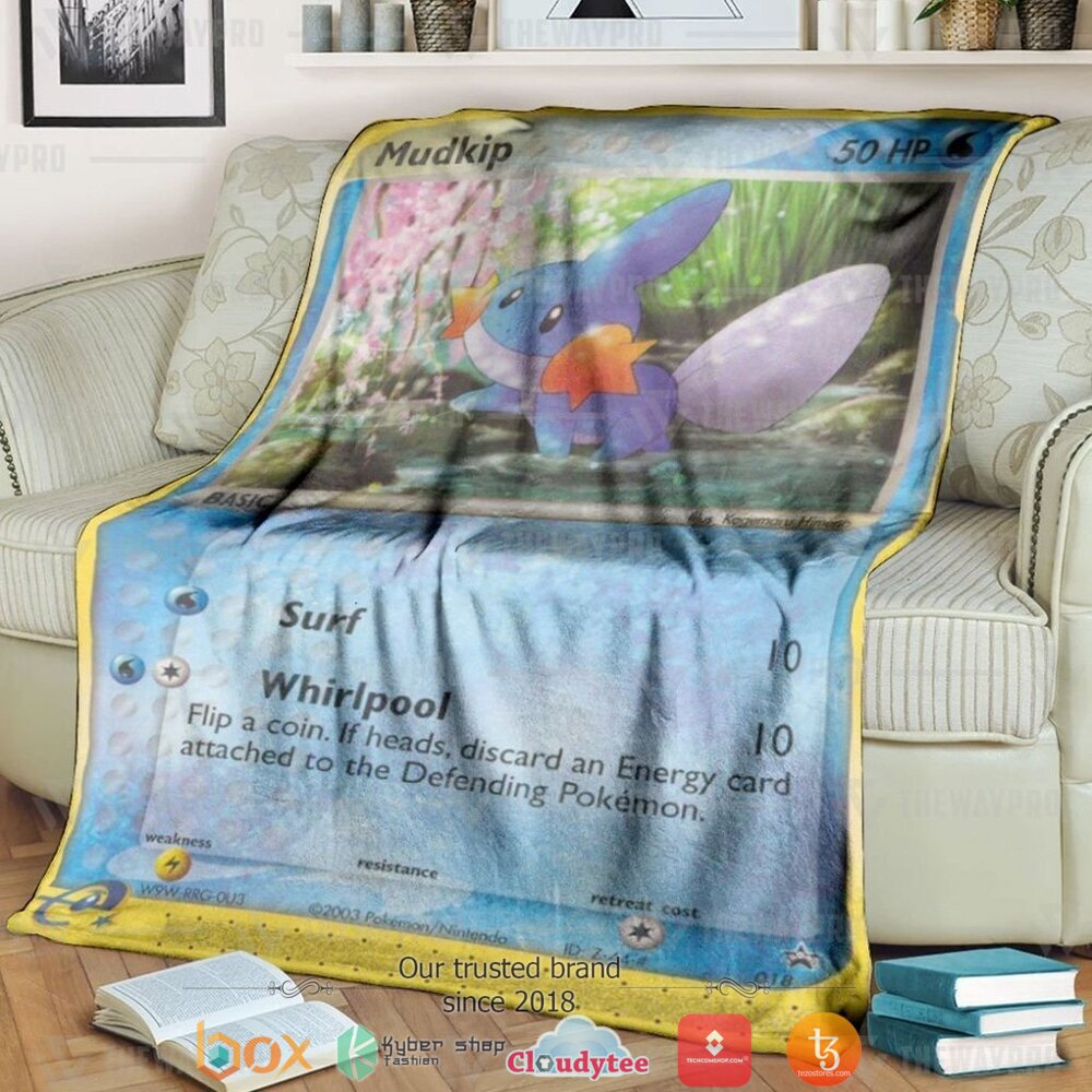 Anime Pokemon Mudkip Soft Blanket Anime Pokemon Mudkip Soft Blanket