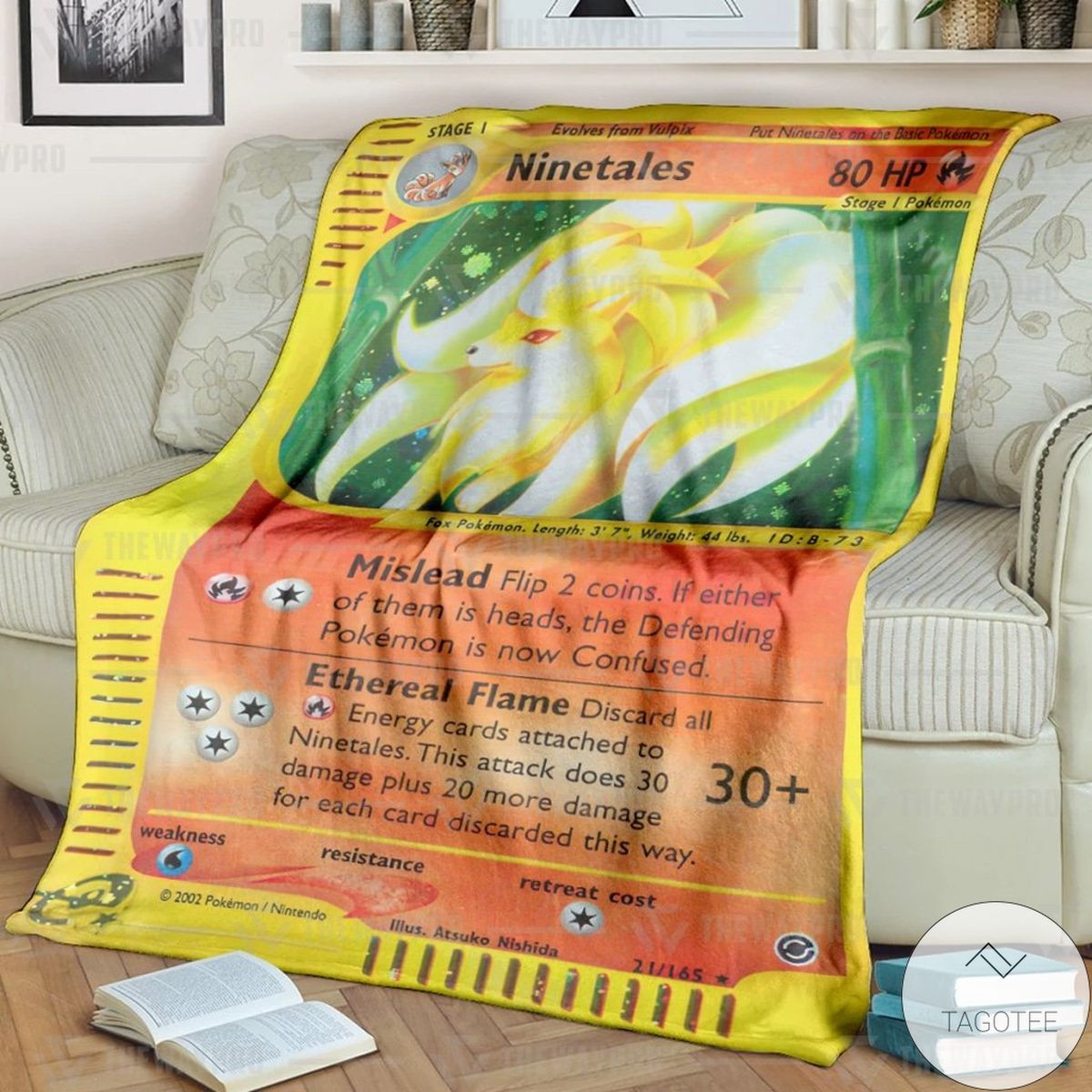 Anime Pokemon Ninetales Custom Blanket Anime Pokemon Ninetales Custom Blanket