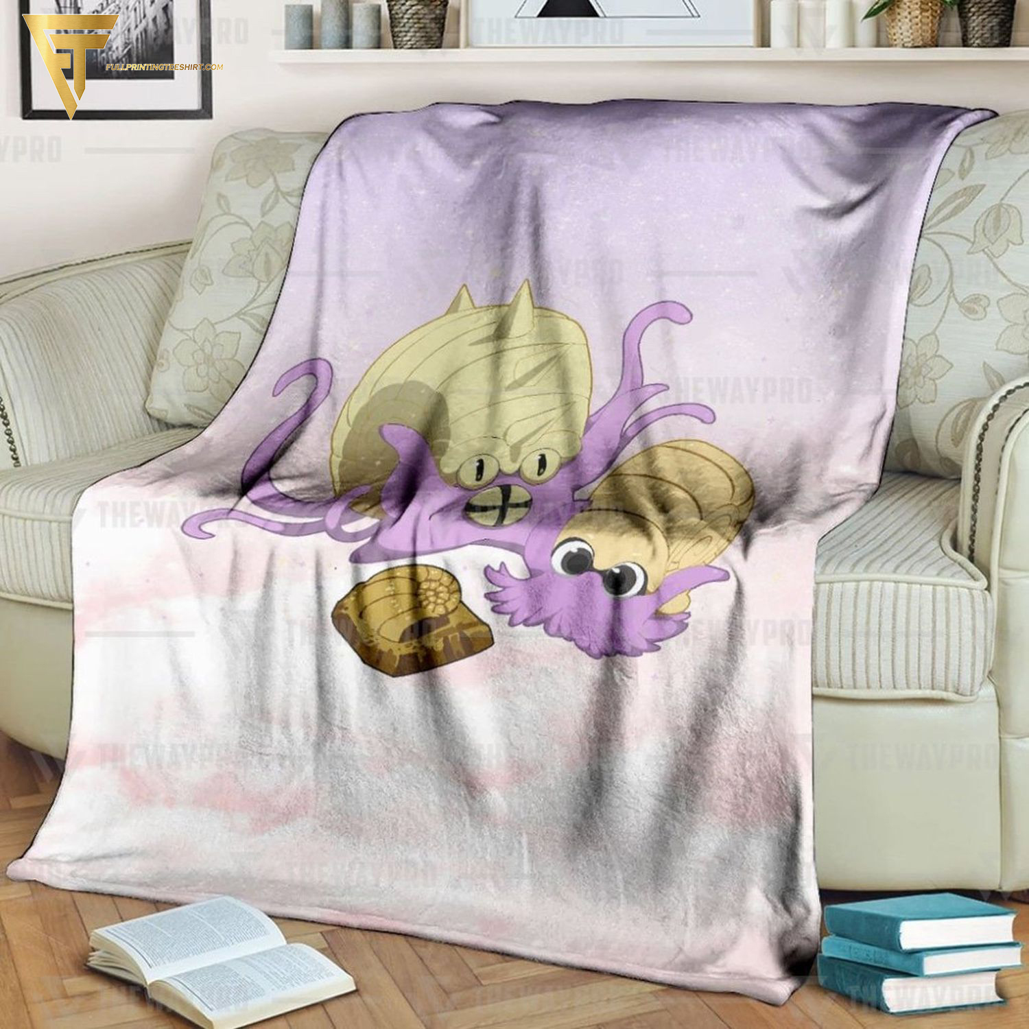 Anime Pokemon Omanyte Full Printing Blanket Anime Pokemon Omanyte Full Printing Blanket