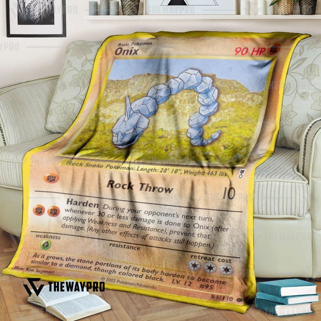 Anime Pokemon Onix Legendary Collection Blanket Anime Pokemon Onix Legendary Collection Blanket