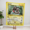 Anime Pokemon Personalized Card Custom Soft Blanket