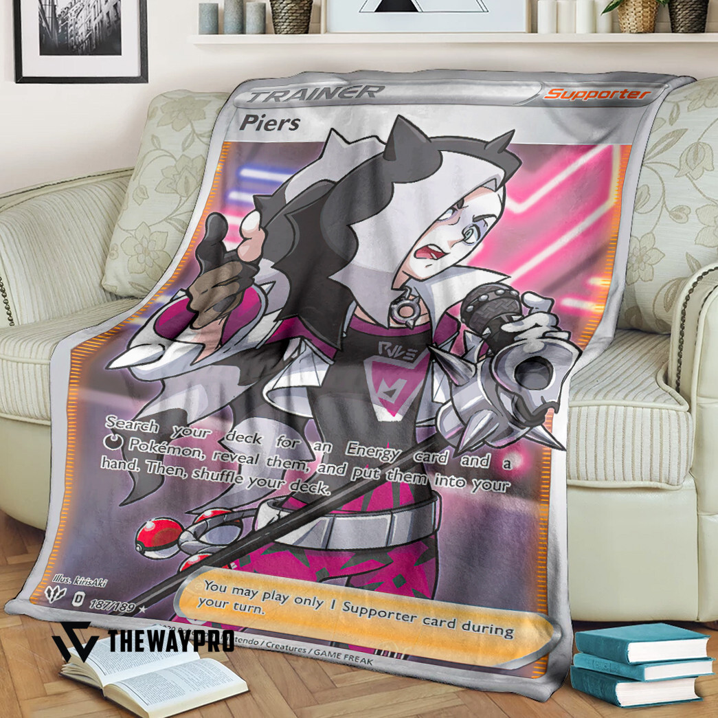 Anime Pokemon Piers Darkness Ablaze Blanket Anime Pokemon Piers Darkness Ablaze Blanket