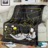 Anime Pokemon Pikachu Black Soft Blanket