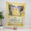 Anime Pokemon Pikachu Card Full Print Soft Blanket