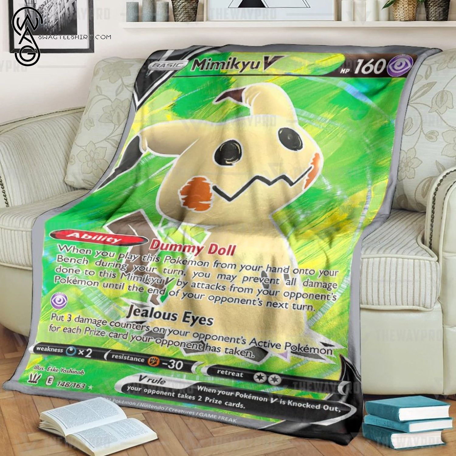 Anime Pokemon Pikachu Mimikyu Full Printing Blanket Anime Pokemon Pikachu Mimikyu Full Printing Blanket