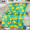 Anime Pokemon Pikachu Seamless Pattern Soft Blanket