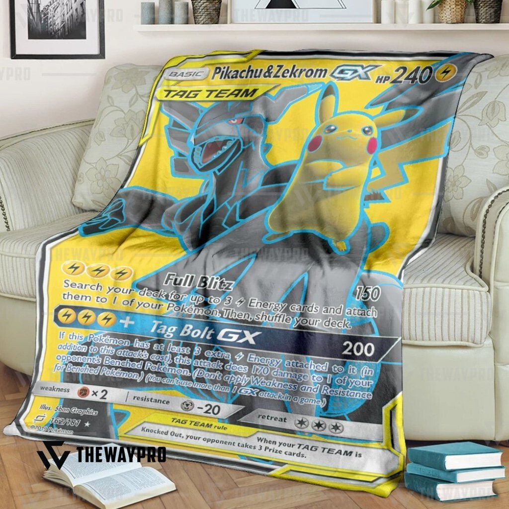Anime Pokemon Pikachu Zekrom Gx Blanket 2 Anime Pokemon Pikachu Zekrom Gx Blanket 2