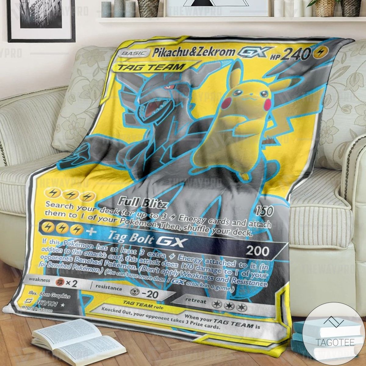 Anime Pokemon Pikachu Zekrom Gx Custom Blanket Anime Pokemon Pikachu Zekrom Gx Custom Blanket