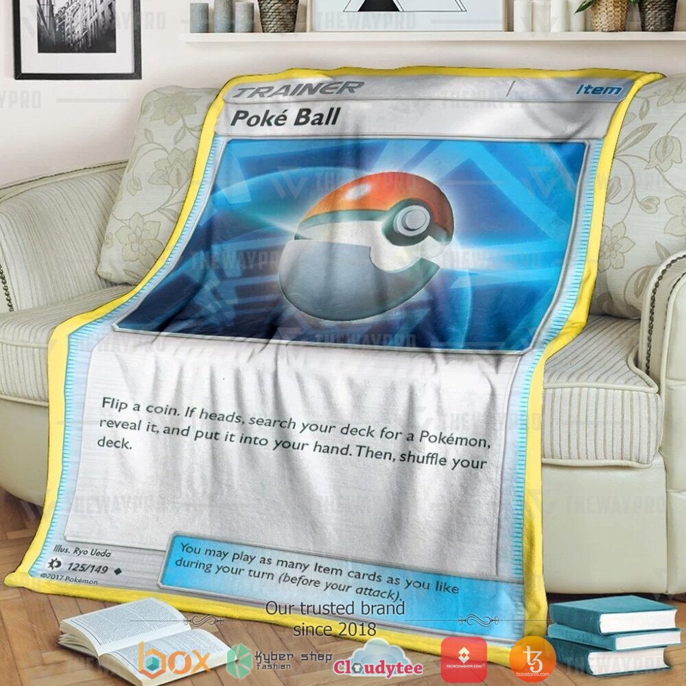 Anime Pokemon Poke Ball Trainer Soft Blanket Anime Pokemon Poke Ball Trainer Soft Blanket