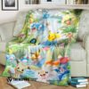 Anime Pokemon Poke Worlds Custom Soft Blanket 2