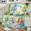 Anime Pokemon Poke Worlds Soft Blanket
