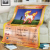 Anime Pokemon Ponyta Custom Soft Blanket