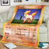 Anime Pokemon Ponyta Full Print Soft Blanket