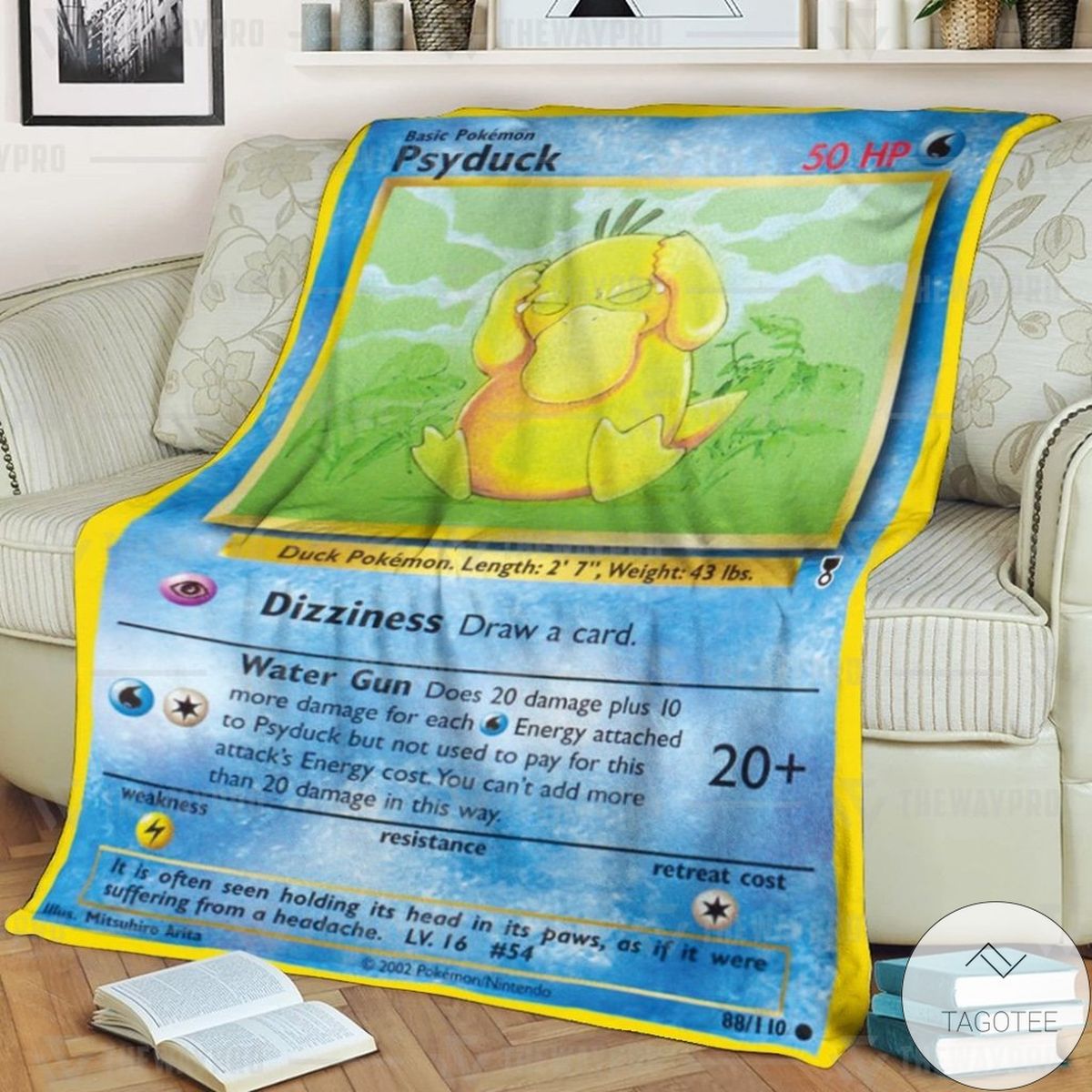 Anime Pokemon Psyduck Custom Blanket Anime Pokemon Psyduck Custom Blanket