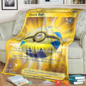 Anime Pokemon Quick Ball Trainer Soft Blanket