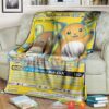 Anime Pokemon Raichu Alolan Raichu Gx Soft Blanket