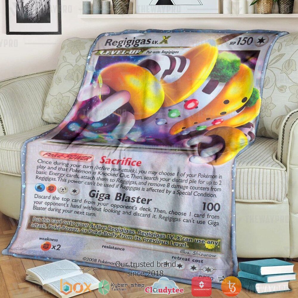 Anime Pokemon Regigigas Lv X Diamond Pearl Promos Soft Blanket Anime Pokemon Regigigas Lv X Diamond Pearl Promos Soft Blanket