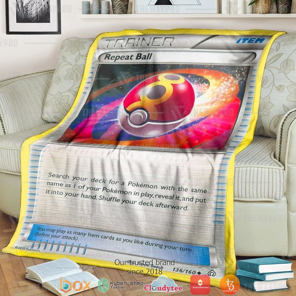 Anime Pokemon Repeat Ball Trainer Soft Blanket Anime Pokemon Repeat Ball Trainer Soft Blanket
