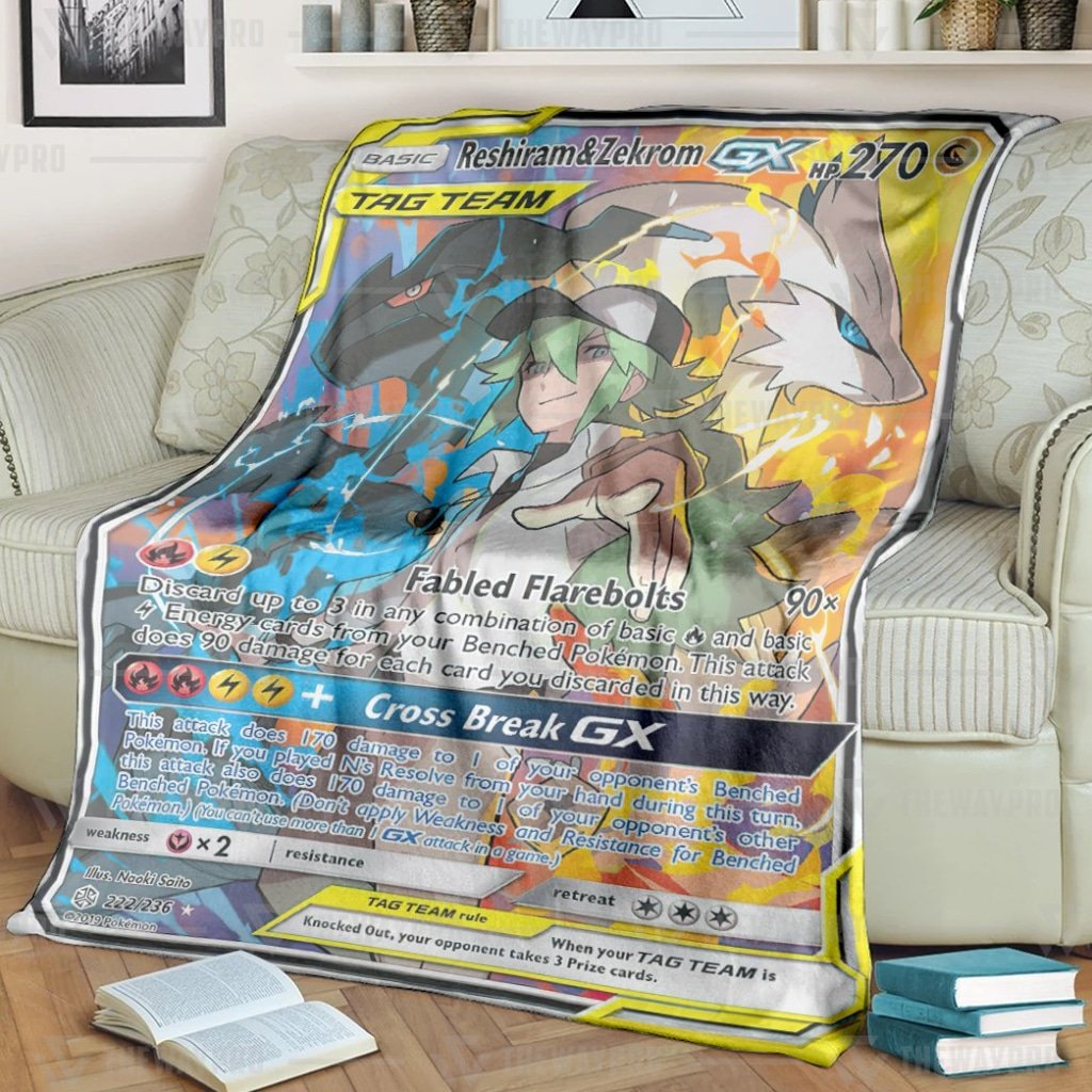 Anime Pokemon Reshiram Zekrom Gx Cosmic Eclipse Blanket Anime Pokemon Reshiram Zekrom Gx Cosmic Eclipse Blanket