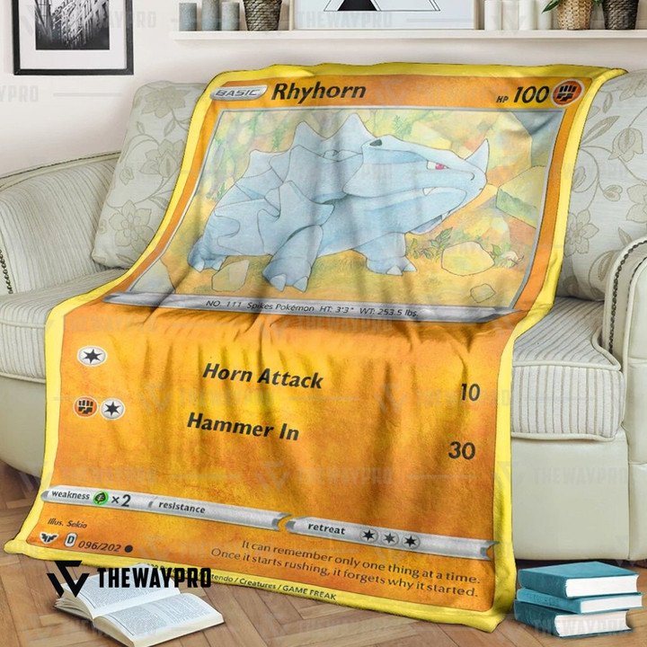 Anime Pokemon Rhyhorn Quilt Blanket Anime Pokemon Rhyhorn Quilt Blanket