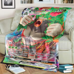 Anime Pokemon Rillaboom Vmax Rebel Clash Blanket