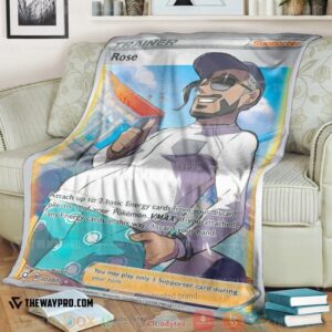 Anime Pokemon Rose Shining Fates Trainer Soft Blanket