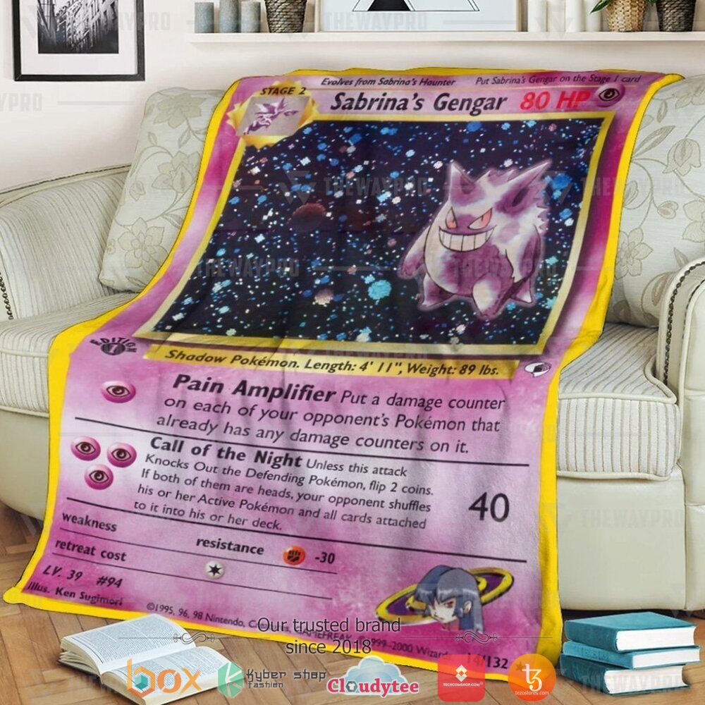 Anime Pokemon Sabrinas Gengar Soft Blanket Anime Pokemon Sabrinas Gengar Soft Blanket