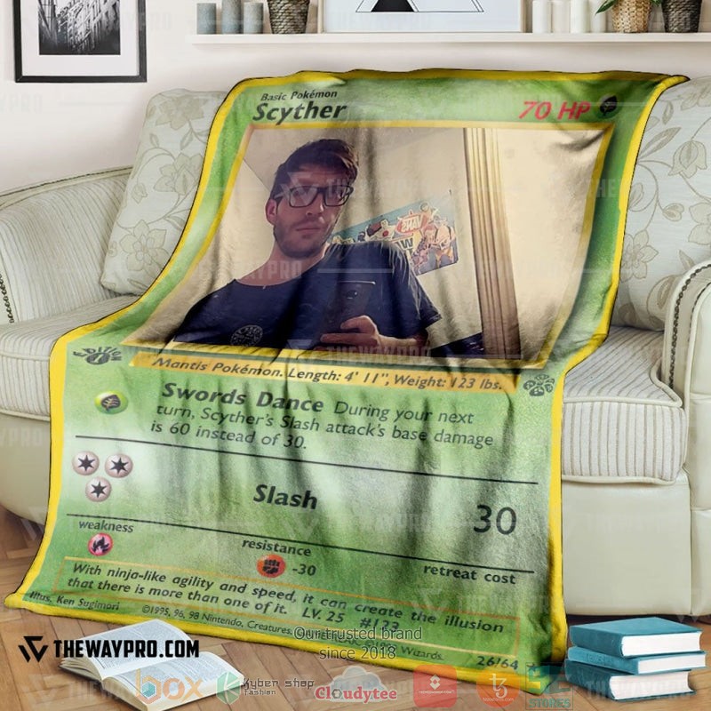 Anime Pokemon Scyther Daniel Simon Soft Blanket Anime Pokemon Scyther Daniel Simon Soft Blanket