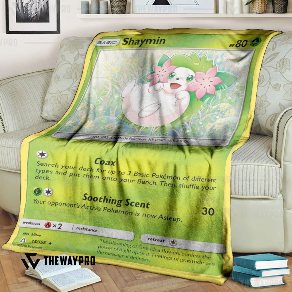 Anime Pokemon Shaymin Ultra Prism Blanket Anime Pokemon Shaymin Ultra Prism Blanket