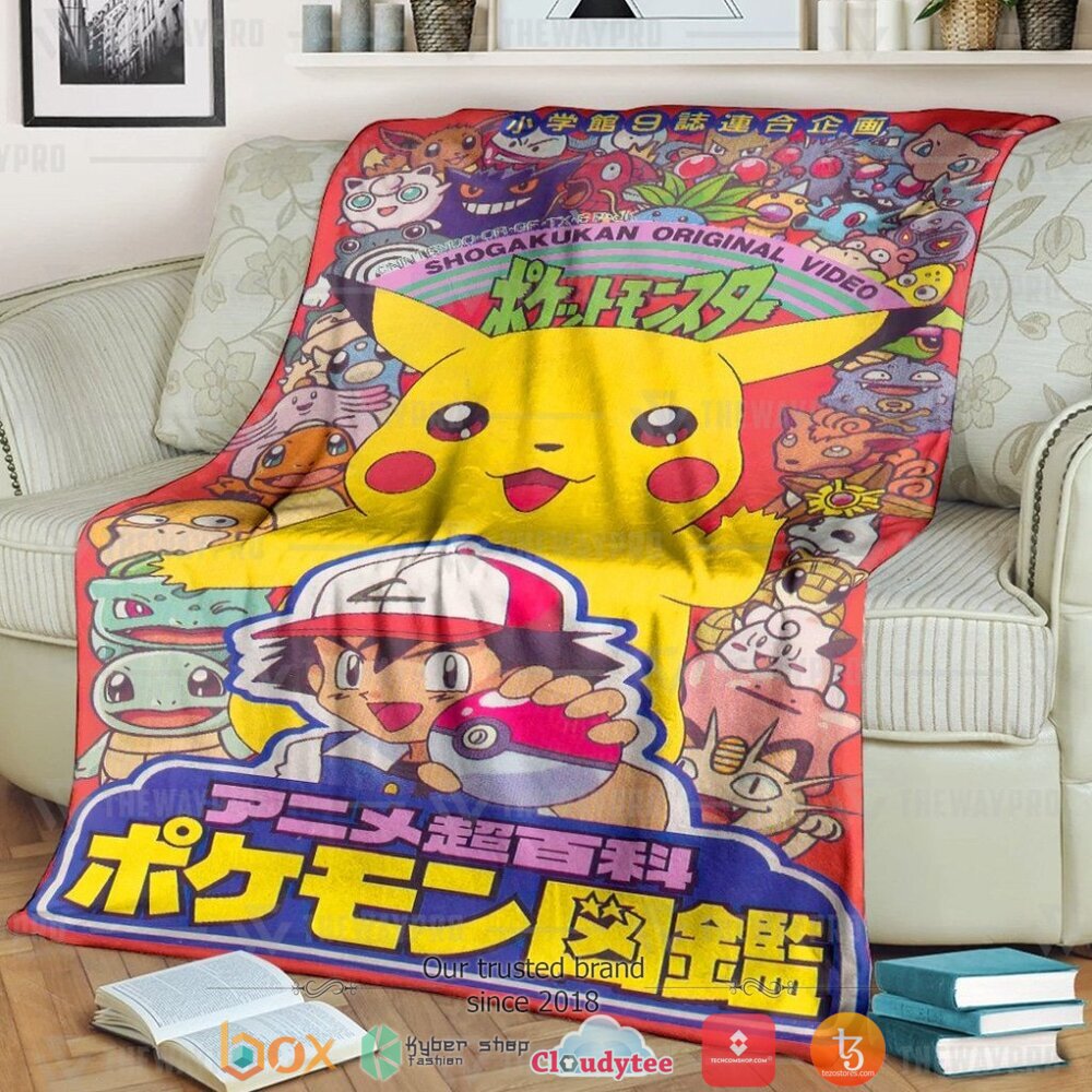 Anime Pokemon Shogakukan Soft Blanket Anime Pokemon Shogakukan Soft Blanket