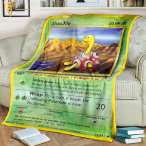 Anime Pokemon Shuckle Neo Genesis Full Printing Blanket