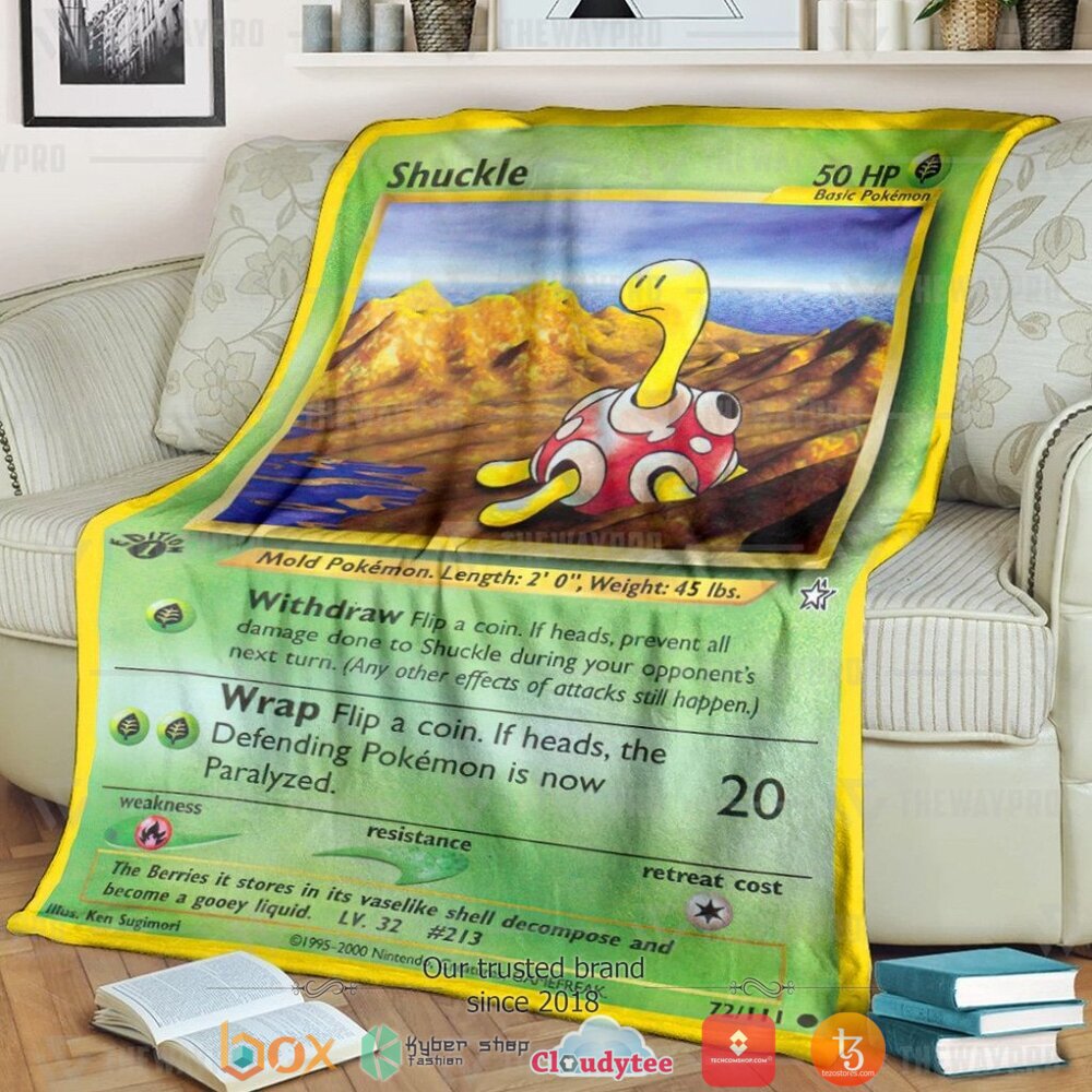 Anime Pokemon Shuckle Neo Genesis Soft Blanket Anime Pokemon Shuckle Neo Genesis Soft Blanket