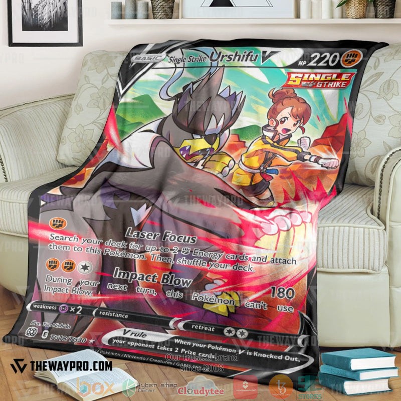 Anime Pokemon Single Strike Urshifu V 2022 Soft Blanket Anime Pokemon Single Strike Urshifu V 2022 Soft Blanket