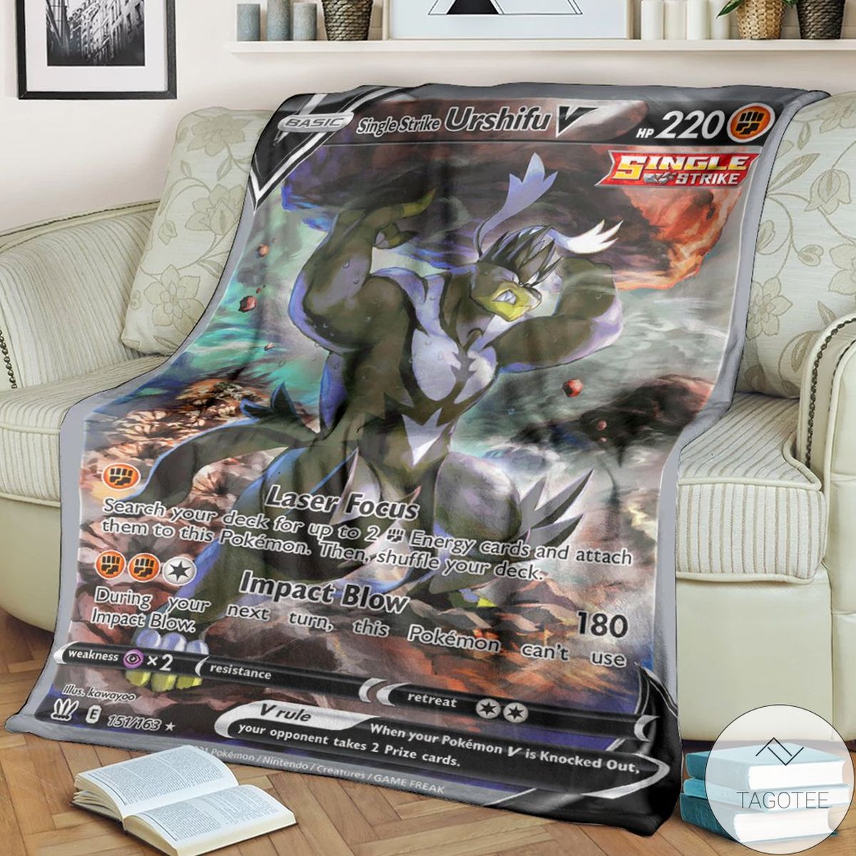 Anime Pokemon Single Strike Urshifu V Battle Styles Custom Blanket Anime Pokemon Single Strike Urshifu V Battle Styles Custom Blanket