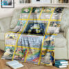 Anime Pokemon Snorlax Cards Soft Blanket
