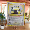 Anime Pokemon Snorlax Jungle Cards Custom Soft Blanket