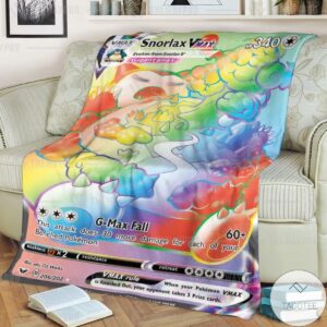 Anime Pokemon Snorlax Vmax Sword Shield Custom Blanket