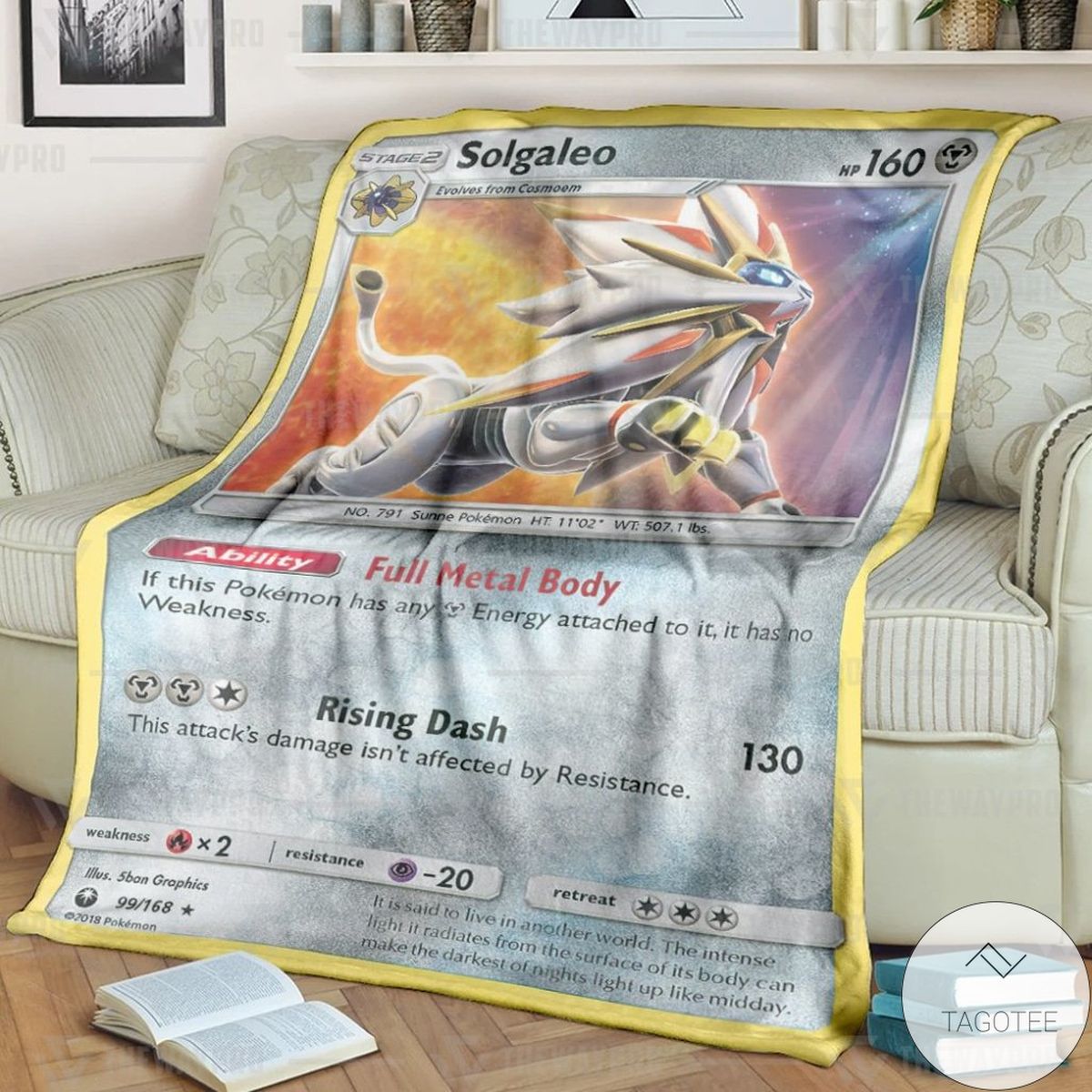 Anime Pokemon Solgaleo Celestial Storm Custom Blanket Anime Pokemon Solgaleo Celestial Storm Custom Blanket
