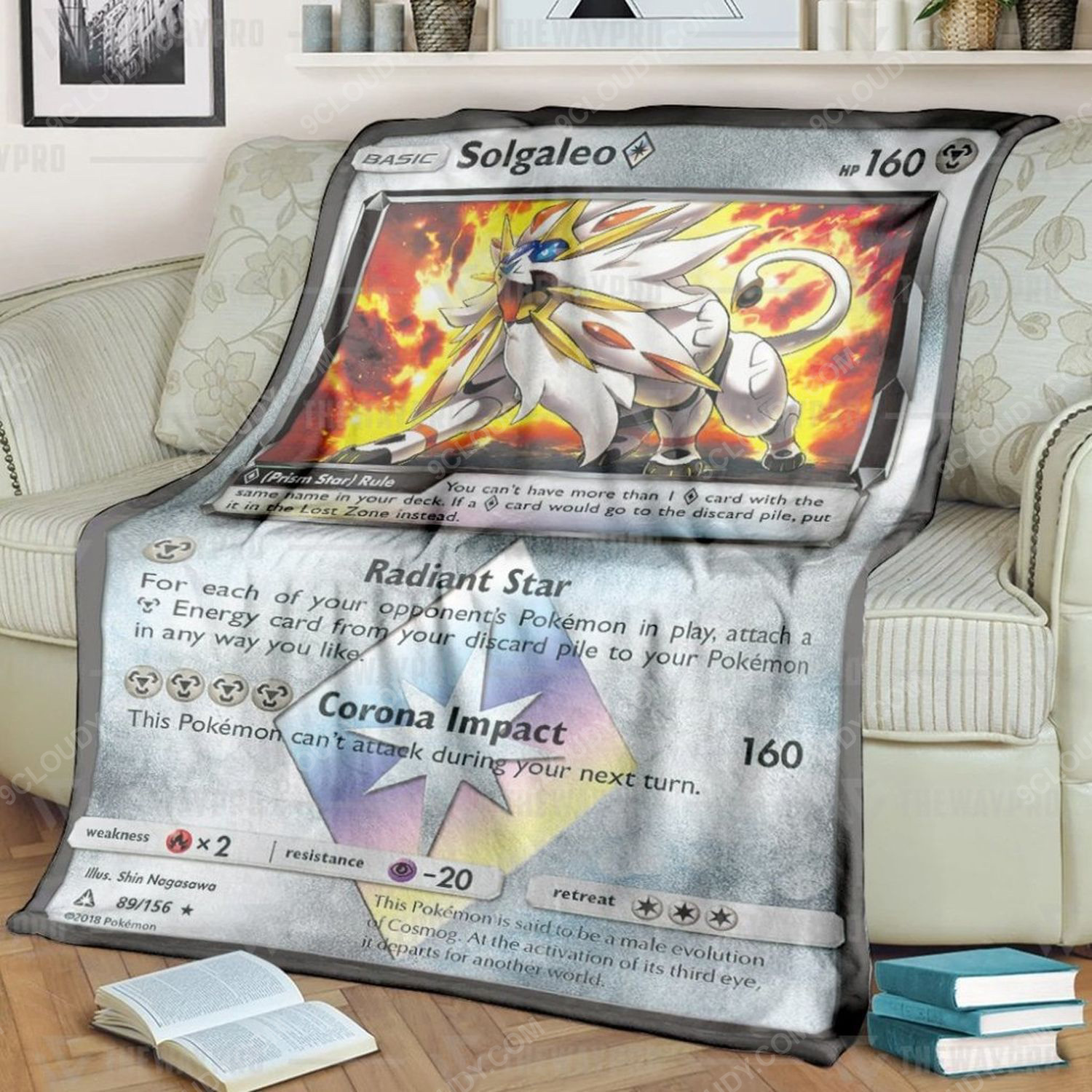 Anime Pokemon Solgaleo Full Print Soft Blanket Anime Pokemon Solgaleo Full Print Soft Blanket