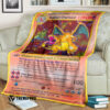Anime Pokemon Sophias Charizard First Edition Blanket