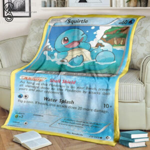 Anime Pokemon Squirtle Full Printing Blanket
